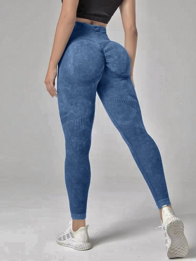 Hollow Design Seamless Leggings High Waist Hip Lifting Running Sports Fitness Yoga Pants Fashion Womens Clothing - Zalixer