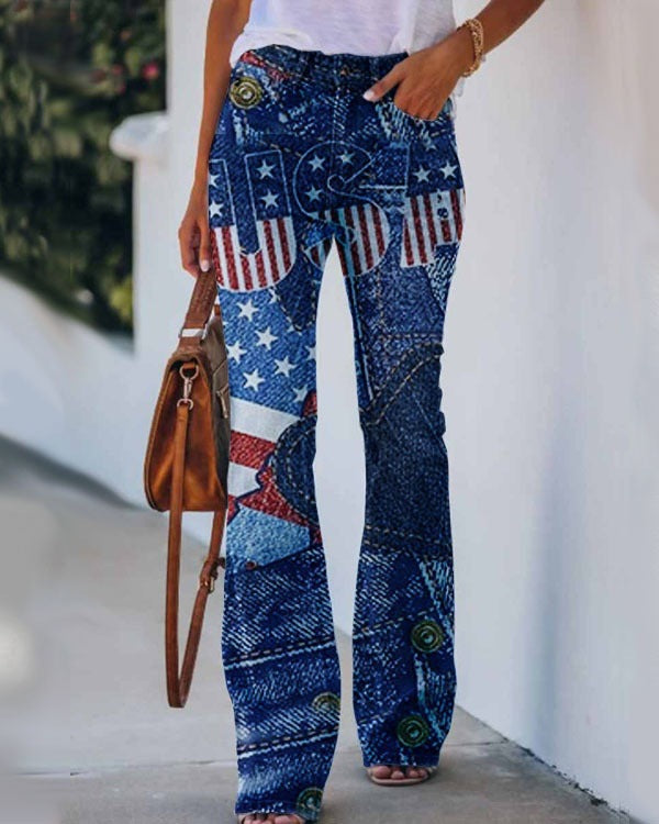 Womens Casual 3D patterned Jeans - Zalixer