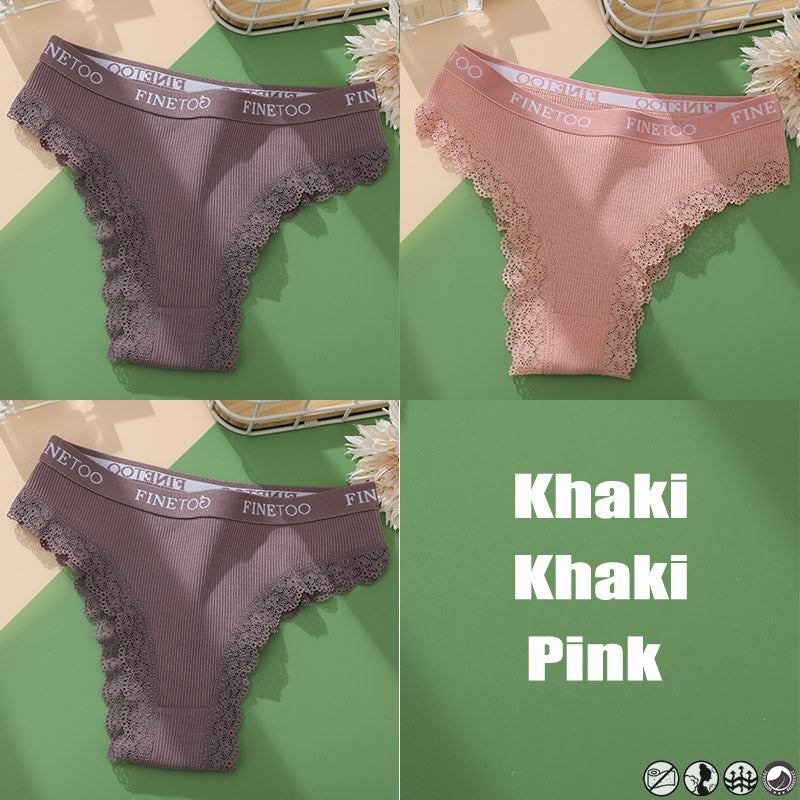 Ladies Briefs High Slit Lace Panties - Zalixer