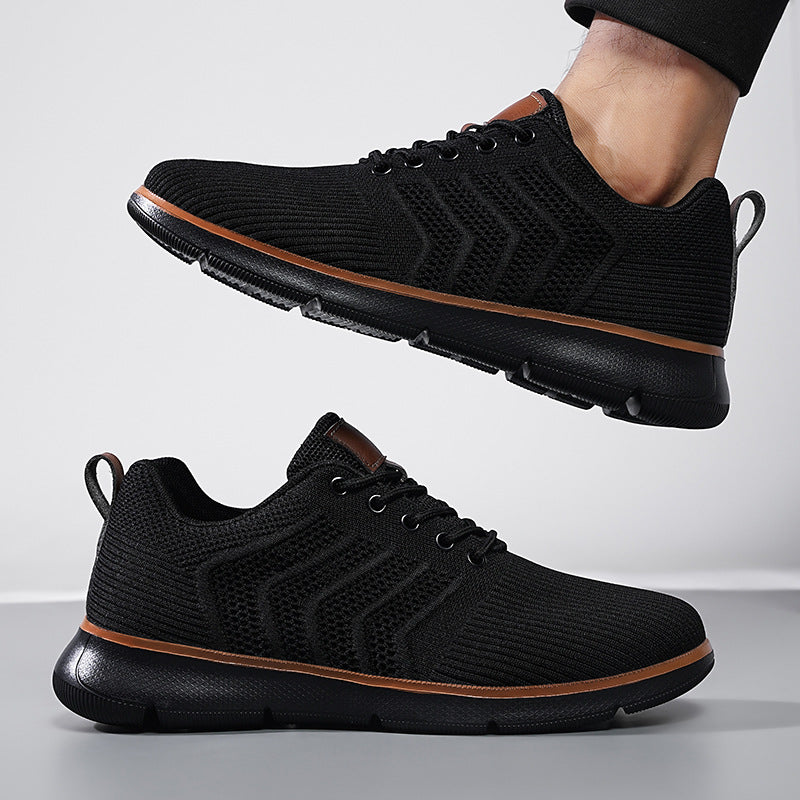 Fashion Lace-up Mesh Sneakers Casual  Flying Woven Walking Sports Shoes For Men - Zalixer