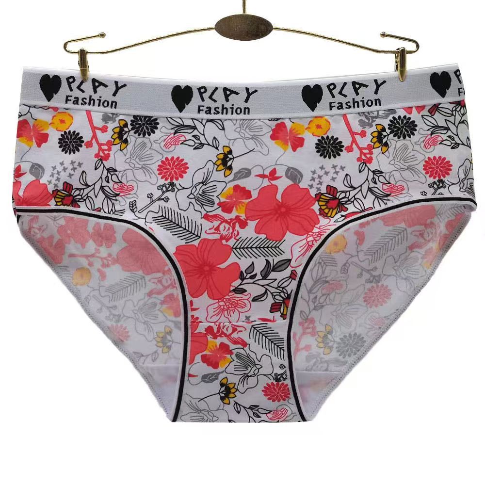 Women's Sexy Cotton Printed Cute Panties - Zalixer
