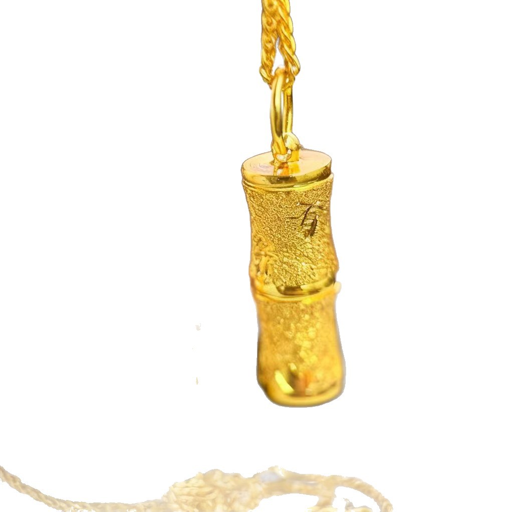 Womens Bamboo-Section Cylindrical Pendant Jewelry - Zalixer