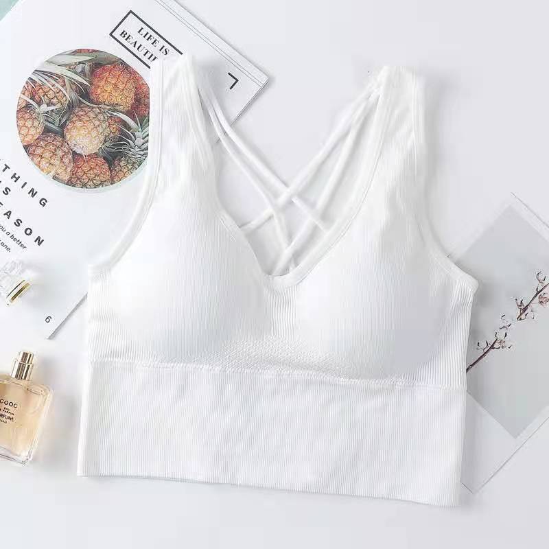 Cross Beauty Back Yoga Sports Bra Without Steel Ring - Zalixer