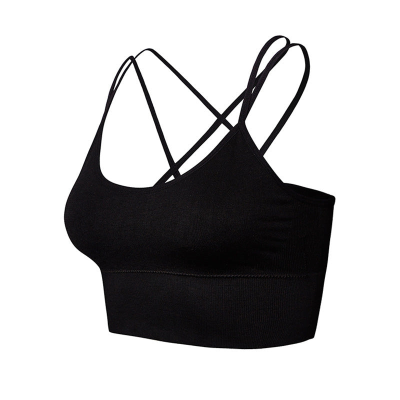 Cross Beauty Back Yoga Sports Bra Without Steel Ring - Zalixer