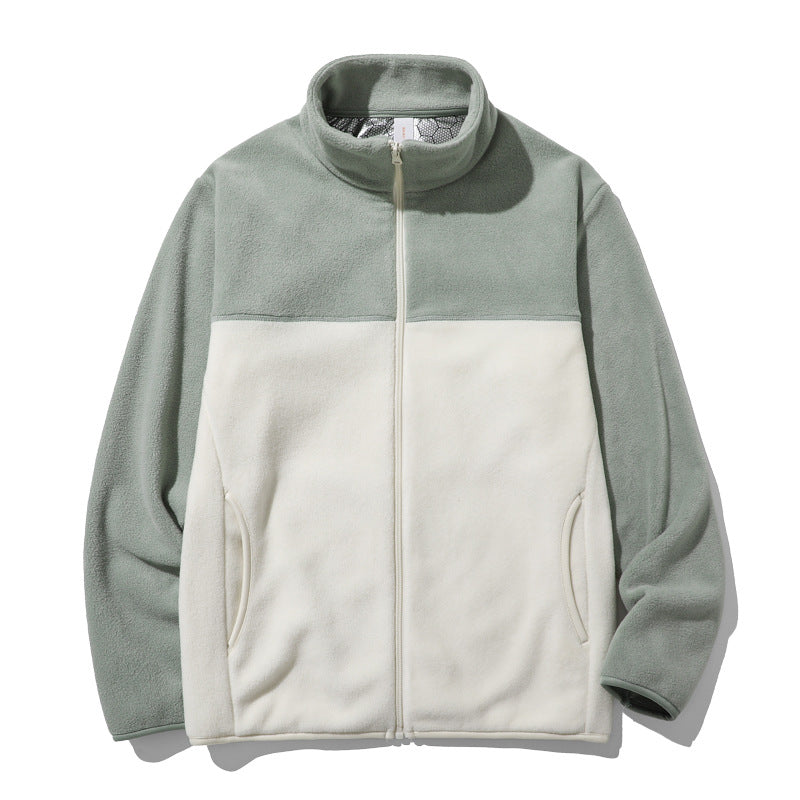 Mens StandUp Collar Fleece Jacket