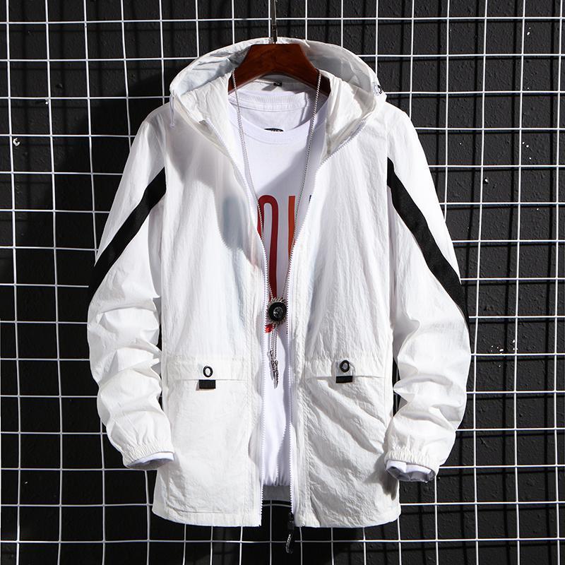 New Men's Skin Clothing Sports Hooded Jacket