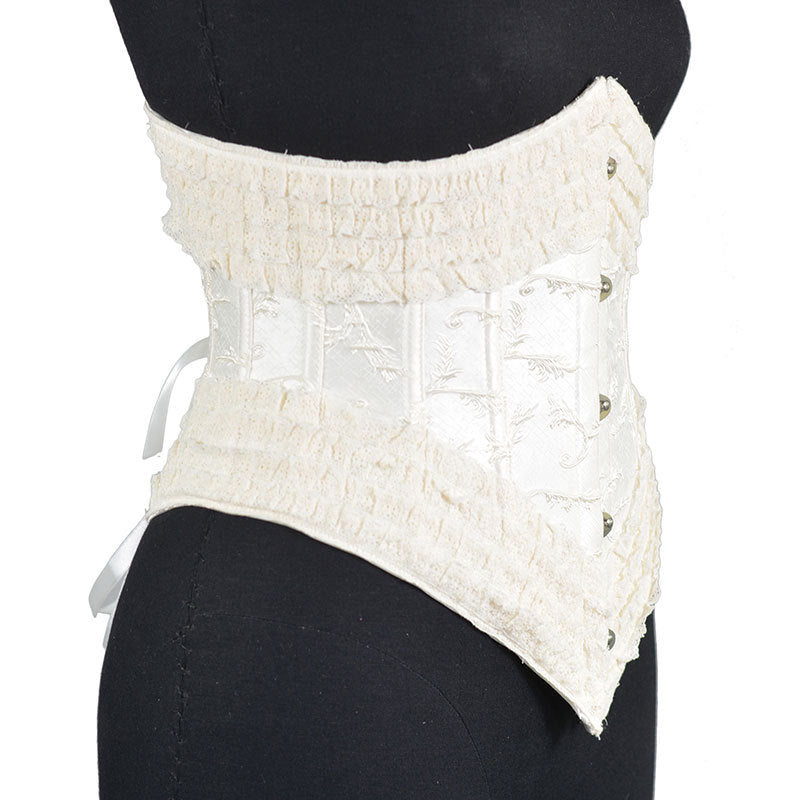 30cm Long 5-button Fishbone Lolita Lace Waist Seal - Zalixer