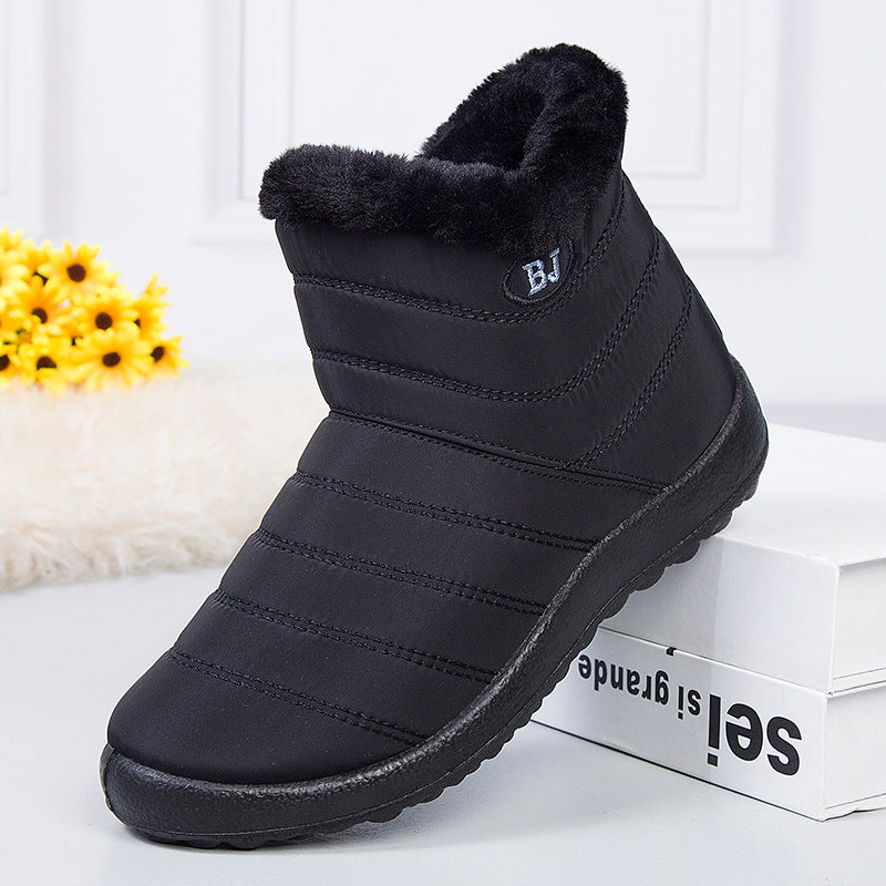 Womens Waterproof Mid-Calf Zip Snow Boots For Fall And Winter - Zalixer