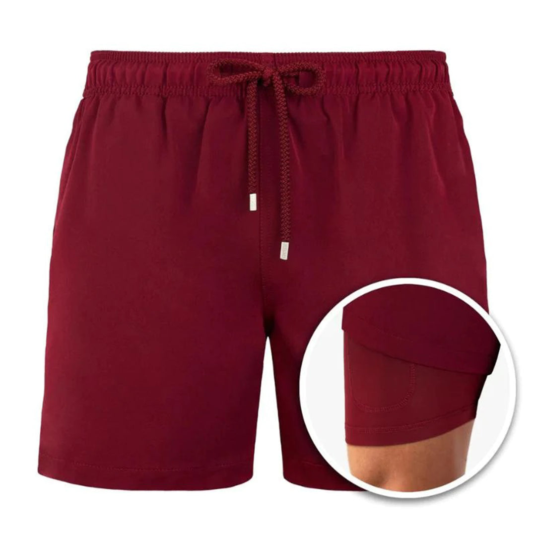 European And American Shorts Men's Beach Sports Pants Printed Double Shorts - Zalixer