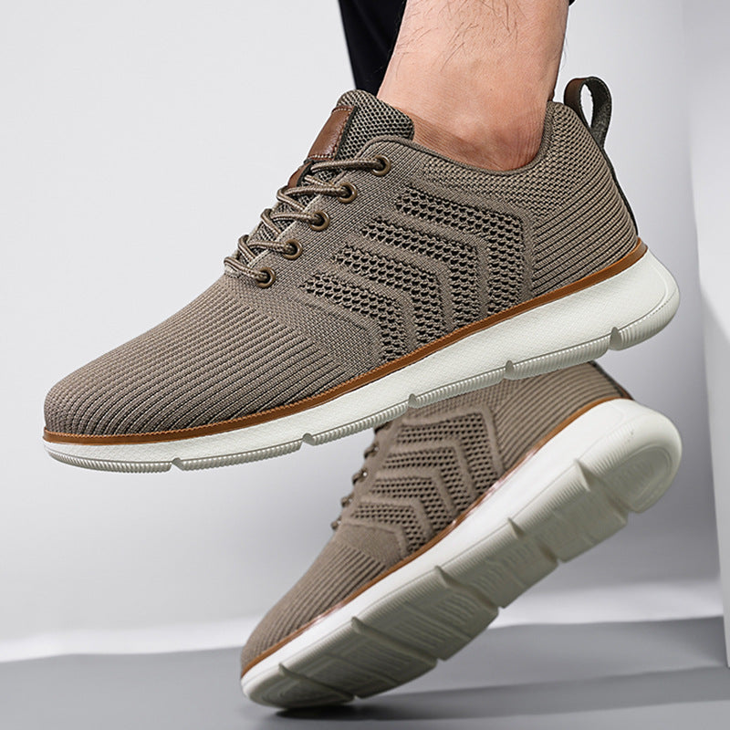 Fashion Lace-up Mesh Sneakers Casual  Flying Woven Walking Sports Shoes For Men - Zalixer