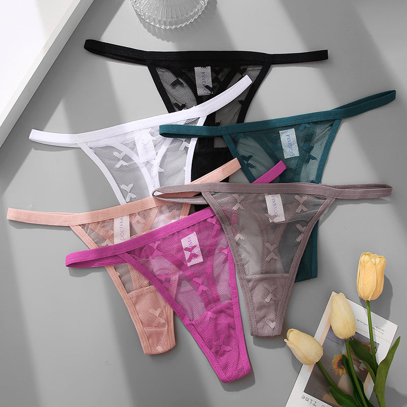 Mesh G-String Women's Panties Transparent Underwear - Zalixer