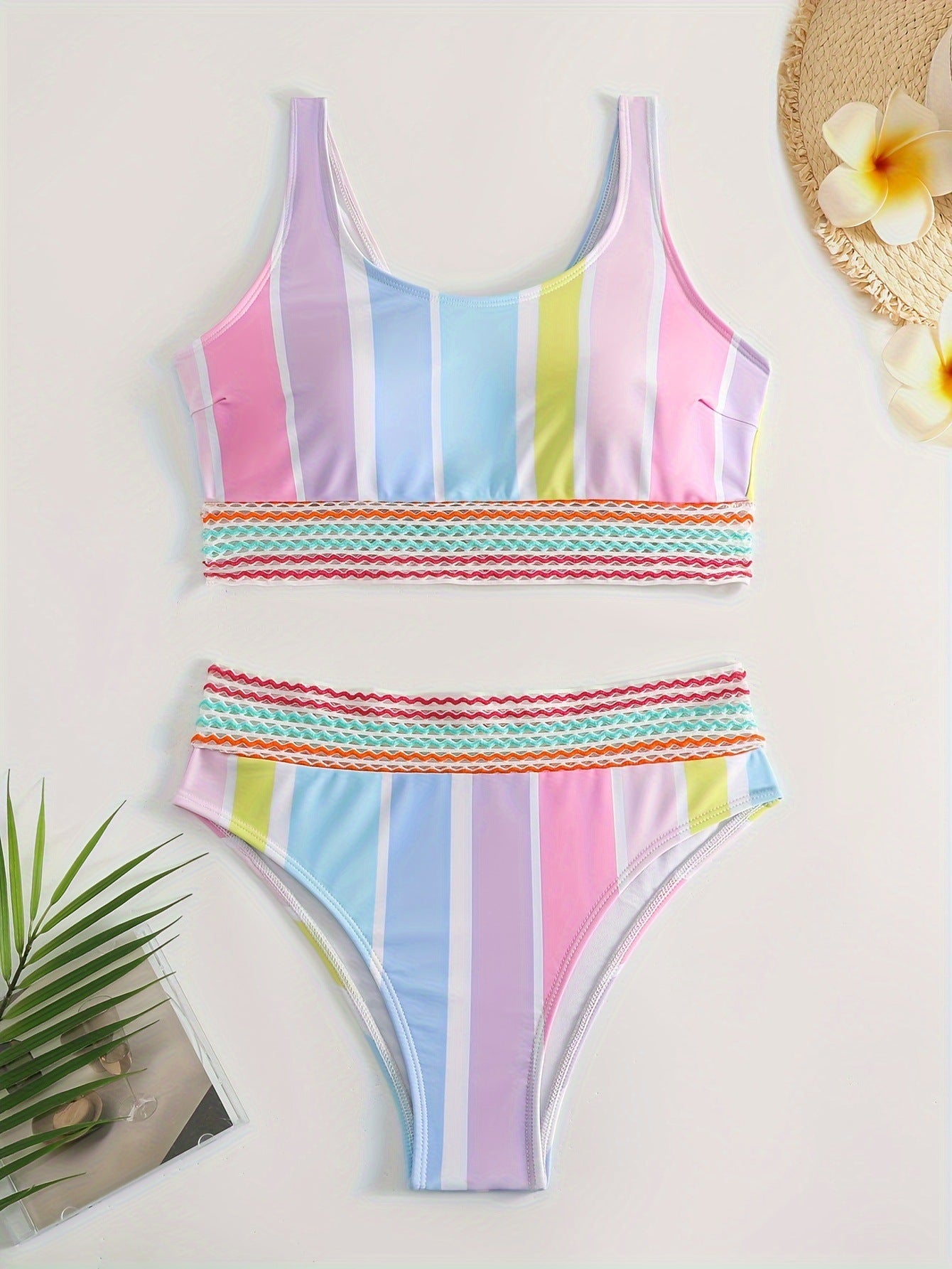 Swimwear Women's Sports Casual Striped Bikini - Zalixer