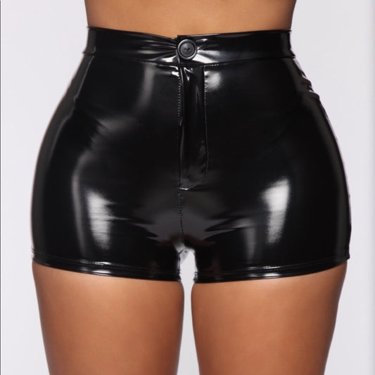Solid-color Fashionable High-waist Plus-size Hot Pants - Zalixer