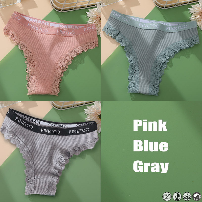 Ladies Briefs High Slit Lace Panties - Zalixer
