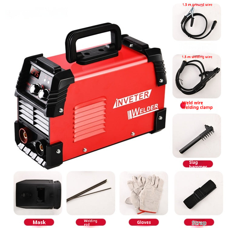 Double Voltage Household Small Industrial Welding Machine American Standard 110V Red