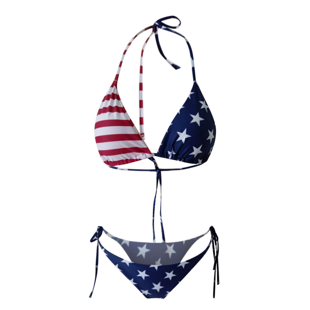 Printed sexy bikini split swimsuit - Zalixer