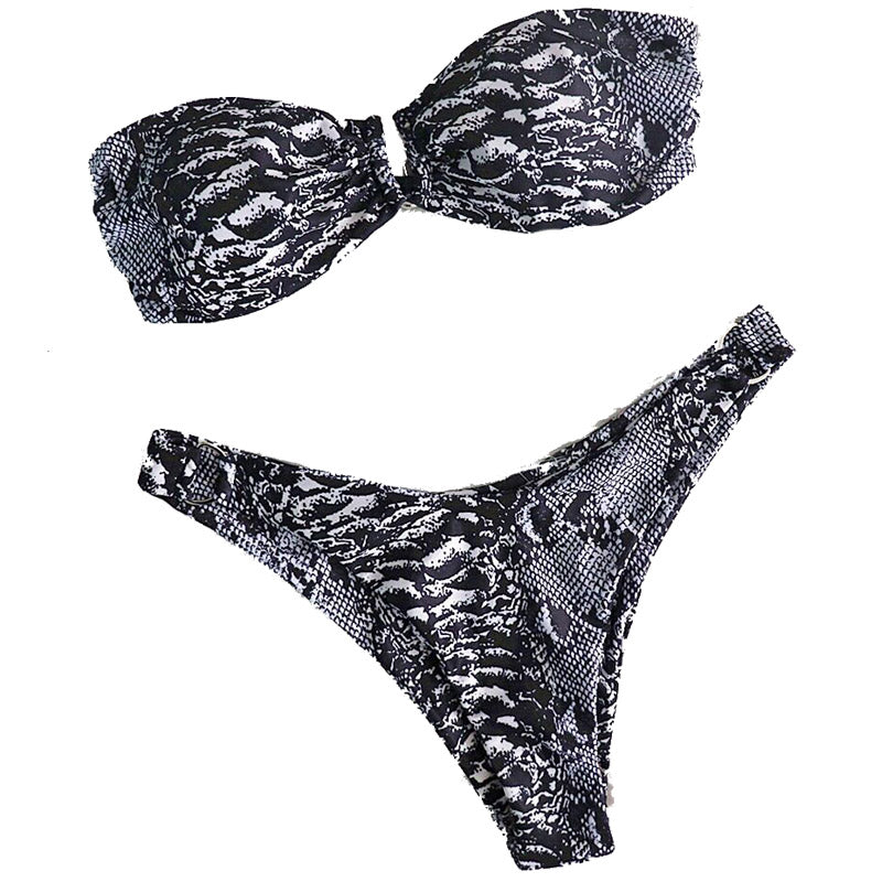 Bikini low rise swimwear print swimwear - Zalixer