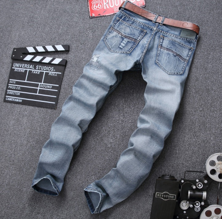 MCCKLE Fashion Brand Designer Men's Ripped Jeans