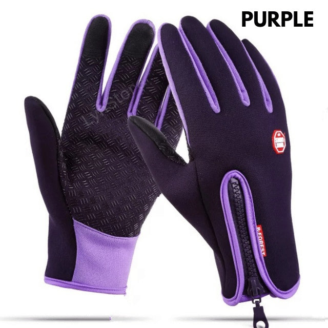Winter Motorcycle Riding Waterproof Sports Gloves With Fleece