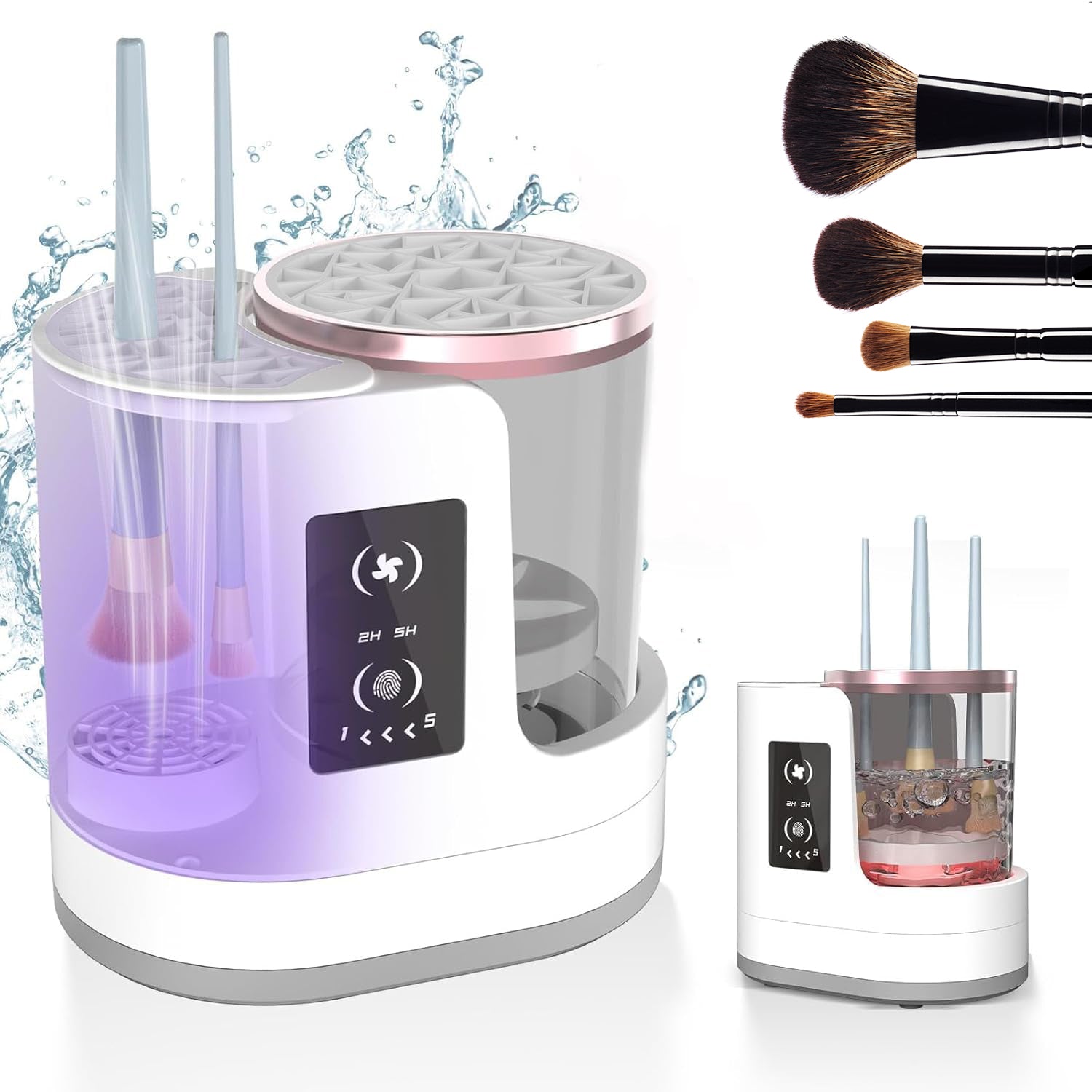 Electric Makeup Brush Cleaner Rechargeable Makeup Brushes Cleaning Tool Automatic Makeup Brush Cleaning Stand Device - Zalixer