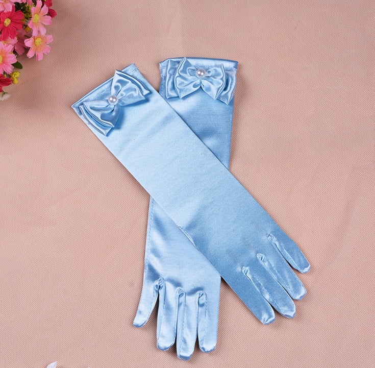Mid Length Girls Wedding Gloves Accessories - Zalixer