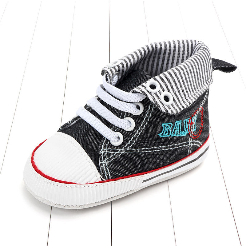 Cuffed striped baby shoes - Zalixer