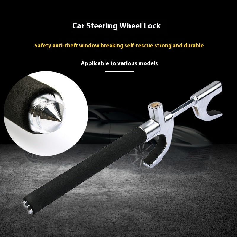 Motor Steering Wheel Lock Car Adjustable Telescopic Security Lock Safety Lock Car Safety Hammer