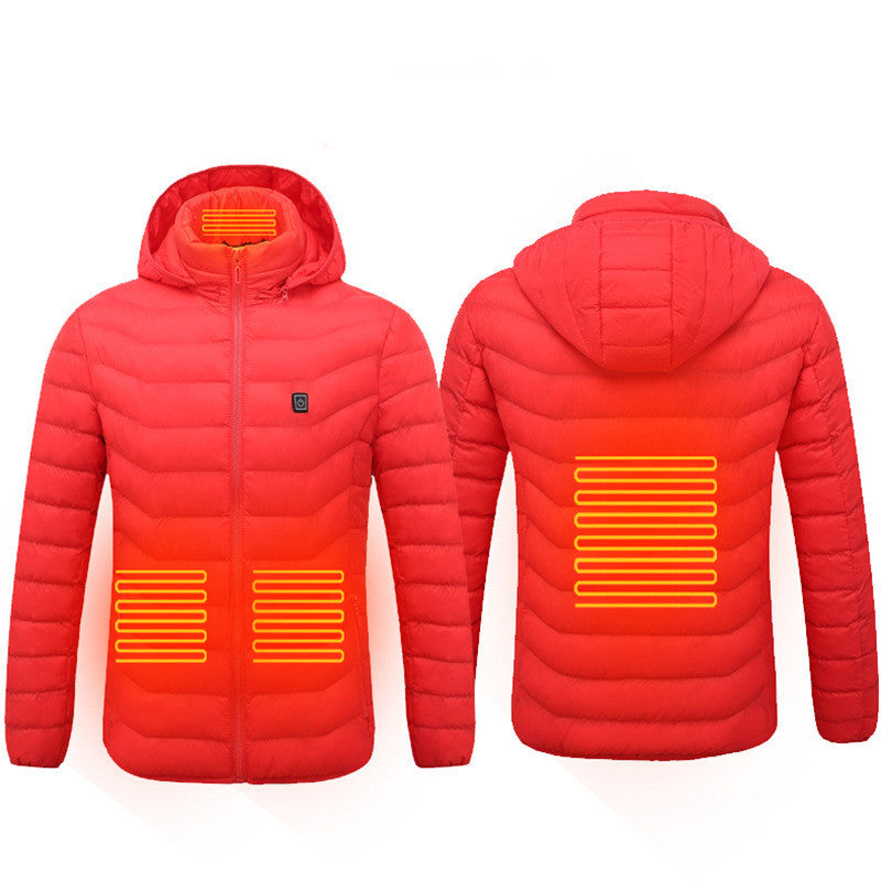 New Heated Jacket Coat USB Electric Jacket Cotton Coat Heater Thermal Clothing Heating Vest Men's Clothes Winter - Zalixer
