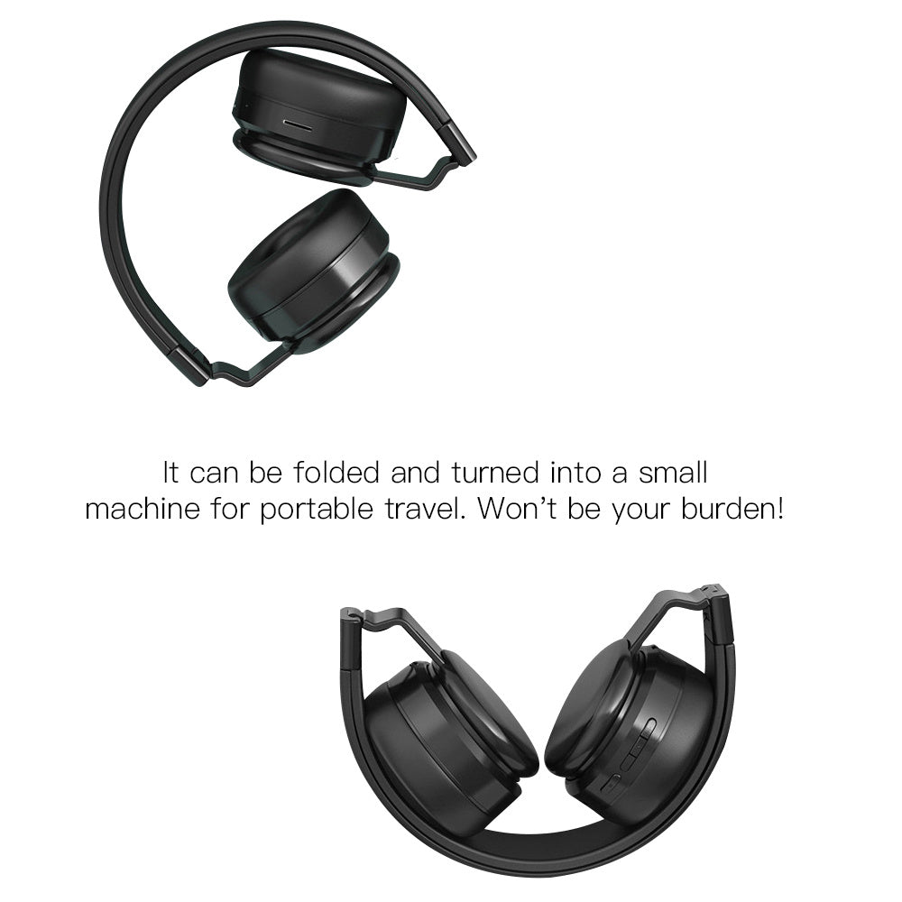 Head-Mounted Sports Folding Card Subwoofer Headphones