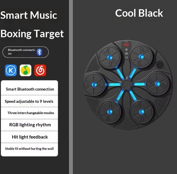 Music Boxing Machine Household With RGB Light Bluetooth-compatible Adults Mode Speed Adjustable For Indoor Kickboxing Karate Fitness Home - Zalixer