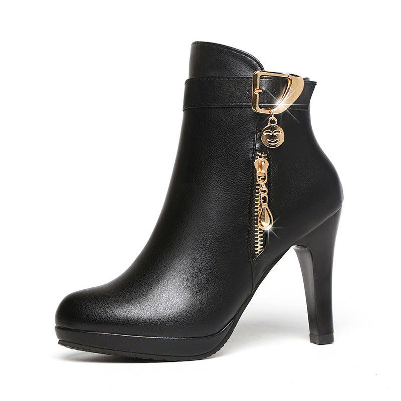 Womens Autumn Leather Boots - Zalixer