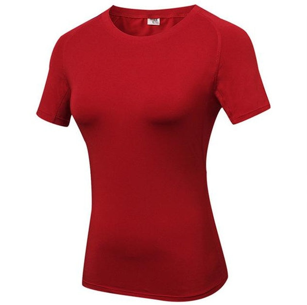 Womens Quick Dry Compression Training Yoga T-Shirts - Zalixer