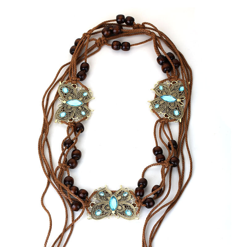 Butterfly Waist Chain Hand-woven Dress Accessories - Zalixer
