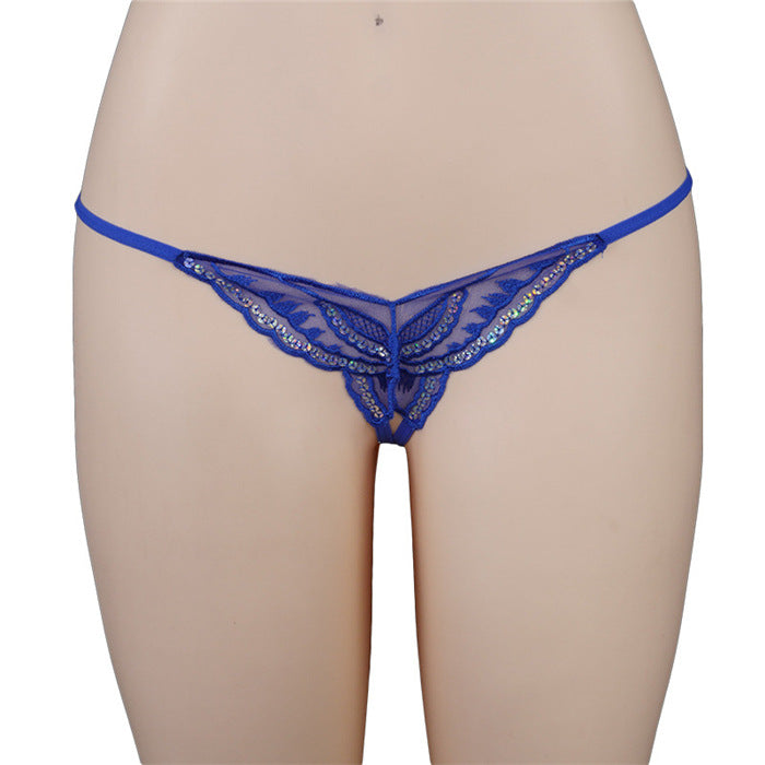 Women's Lace Waist Elastic Panties Thong - Zalixer