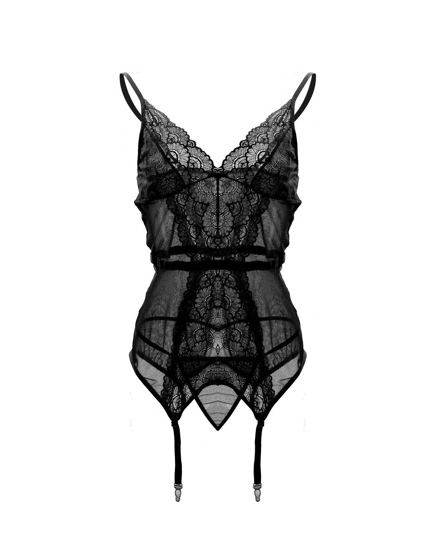 Suspender Underwear Lace Perspective Temptation Underwear With Garter Buckle - Zalixer