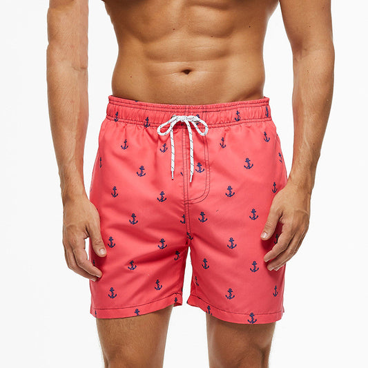 Loose Printed Sports Shorts Casual Men's Beach Pants Boxer Shorts