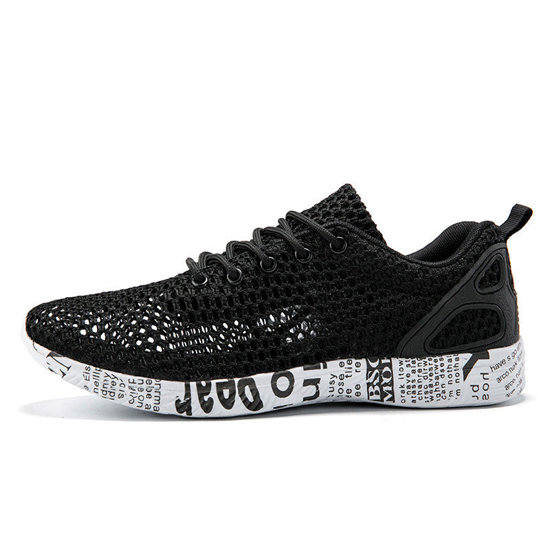 Casual Men's Breathable Match Hollow Lace Board Sneakers