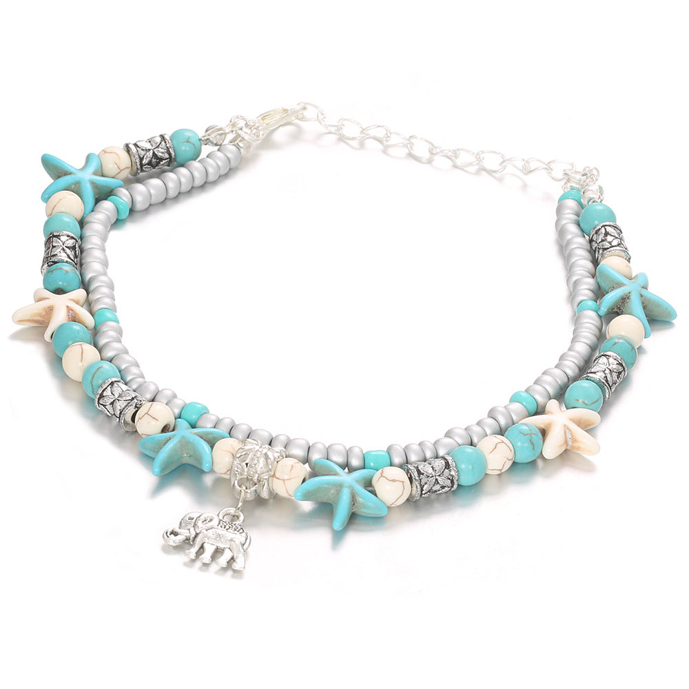 Double Sea Star Rice Bead Jewelry Yoga Beach Jewelry - Zalixer