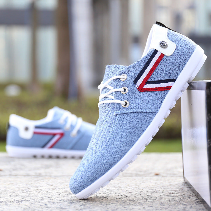 Men'S Soft-Soled Canvas Shoes, Sports And Leisure Old Beijing Cloth Shoes, Peas Shoes - Zalixer