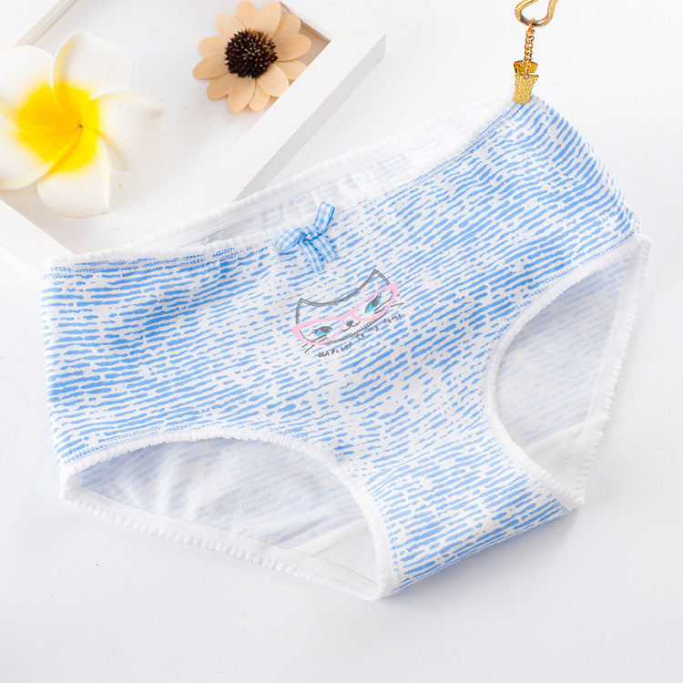 Mid-Waist Briefs Cotton Women's Panties - Zalixer