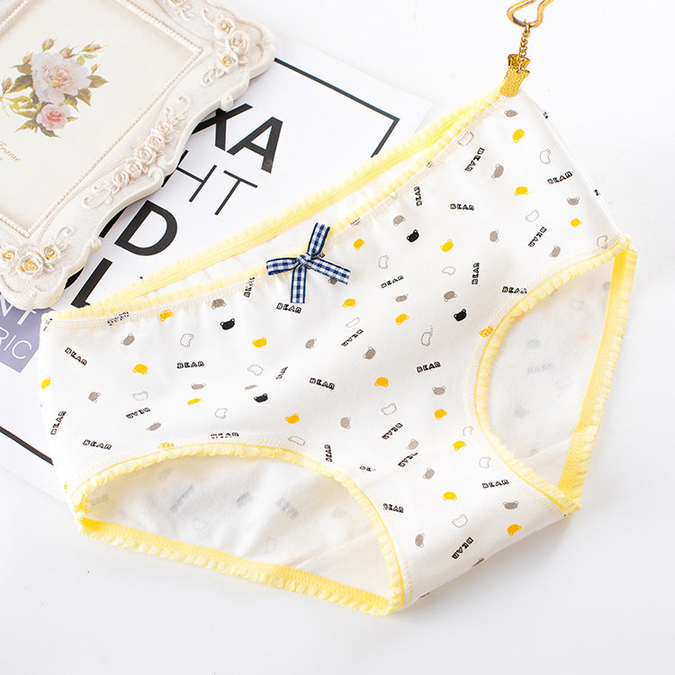 Mid-Waist Briefs Cotton Women's Panties - Zalixer