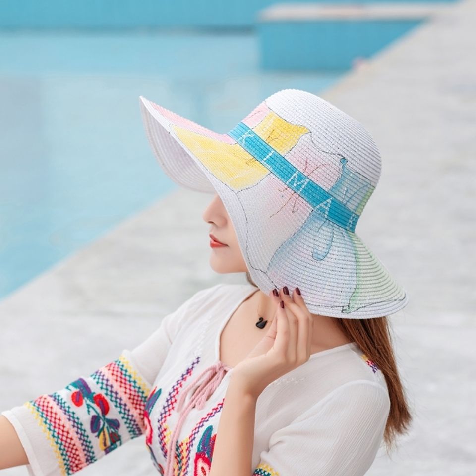 Outdoor Shade Colorful Straw Hat - Zalixer