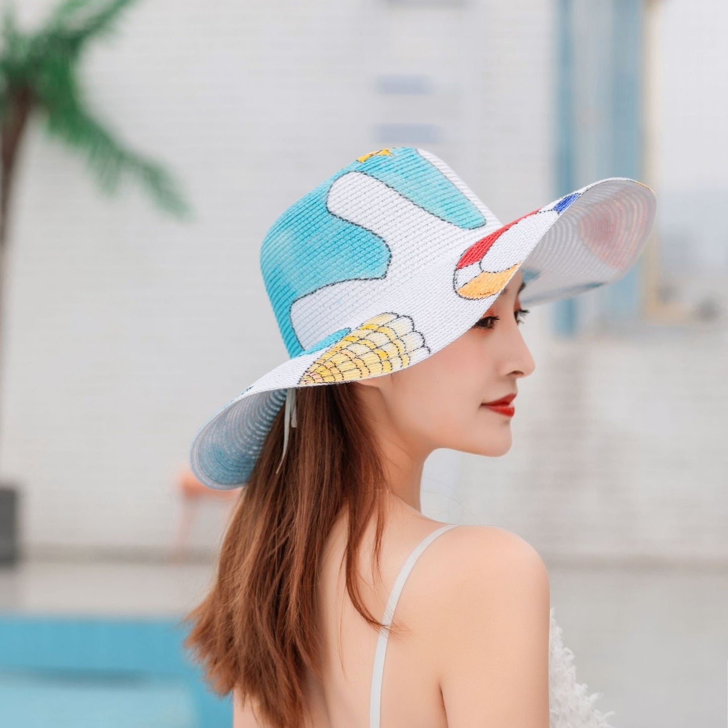 Outdoor Shade Colorful Straw Hat - Zalixer