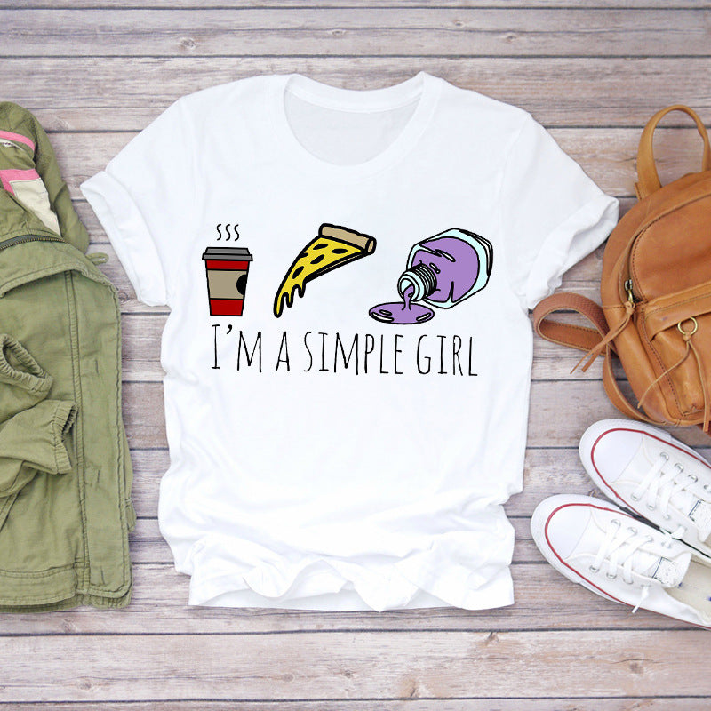 T-Shirts Top Fingernail Graphic Nail-Art Female Ladies Lady Summer Tee Make-Up-90s - Zalixer