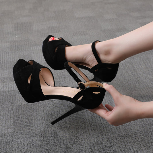 Stiletto High Heels Women's Fish Mouth Platform Sandals - Zalixer