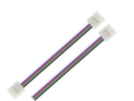 Rgb Lamp With Double Head Welding-Free Buckle With Cable Led Colorful Light Bar Cable 4Pin Female To Buckle 10Mm