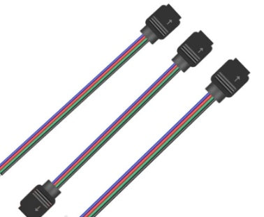 Rgb Lamp With Double Head Welding-Free Buckle With Cable Led Colorful Light Bar Cable 4Pin Female To Buckle 10Mm