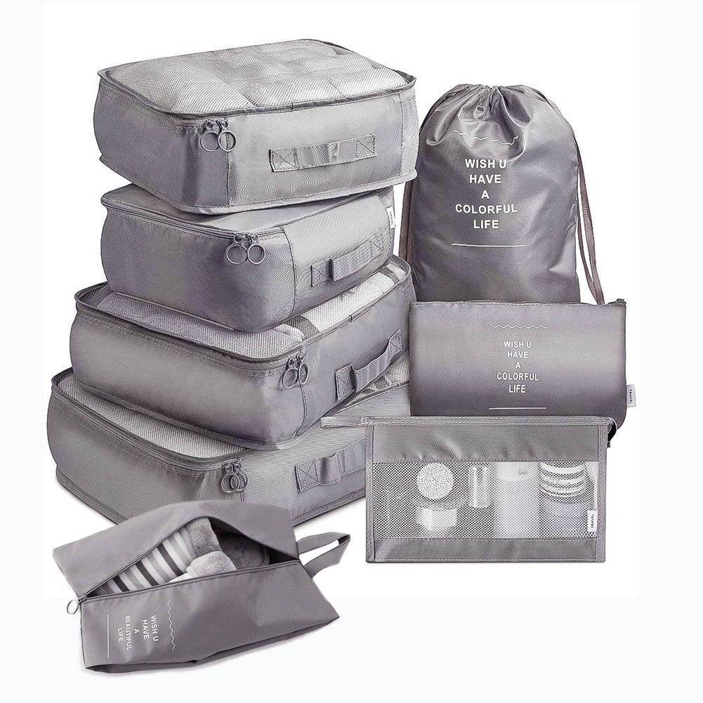 8-piece Set Luggage Divider Bag Travel Storage Clothes Underwear Shoes Organizer Packing Cube Bag - Zalixer