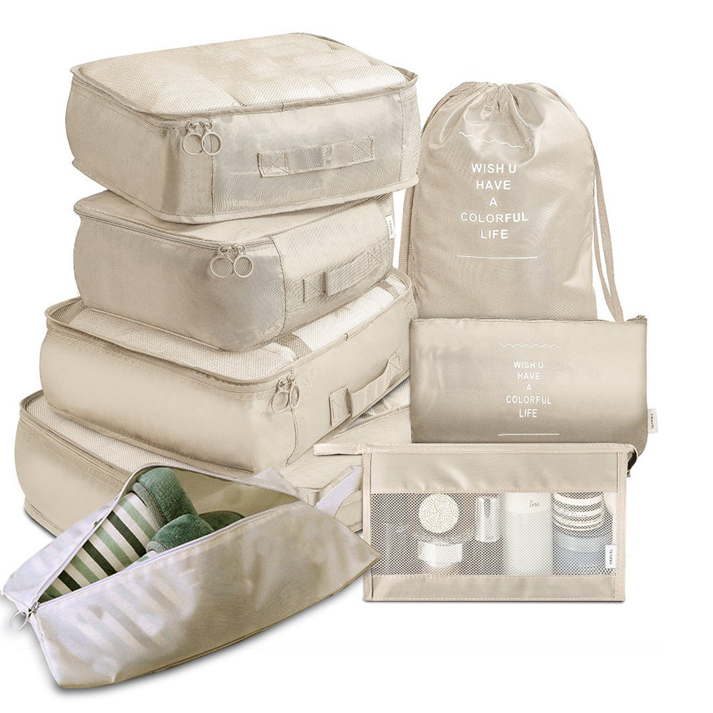 8-piece Set Luggage Divider Bag Travel Storage Clothes Underwear Shoes Organizer Packing Cube Bag - Zalixer