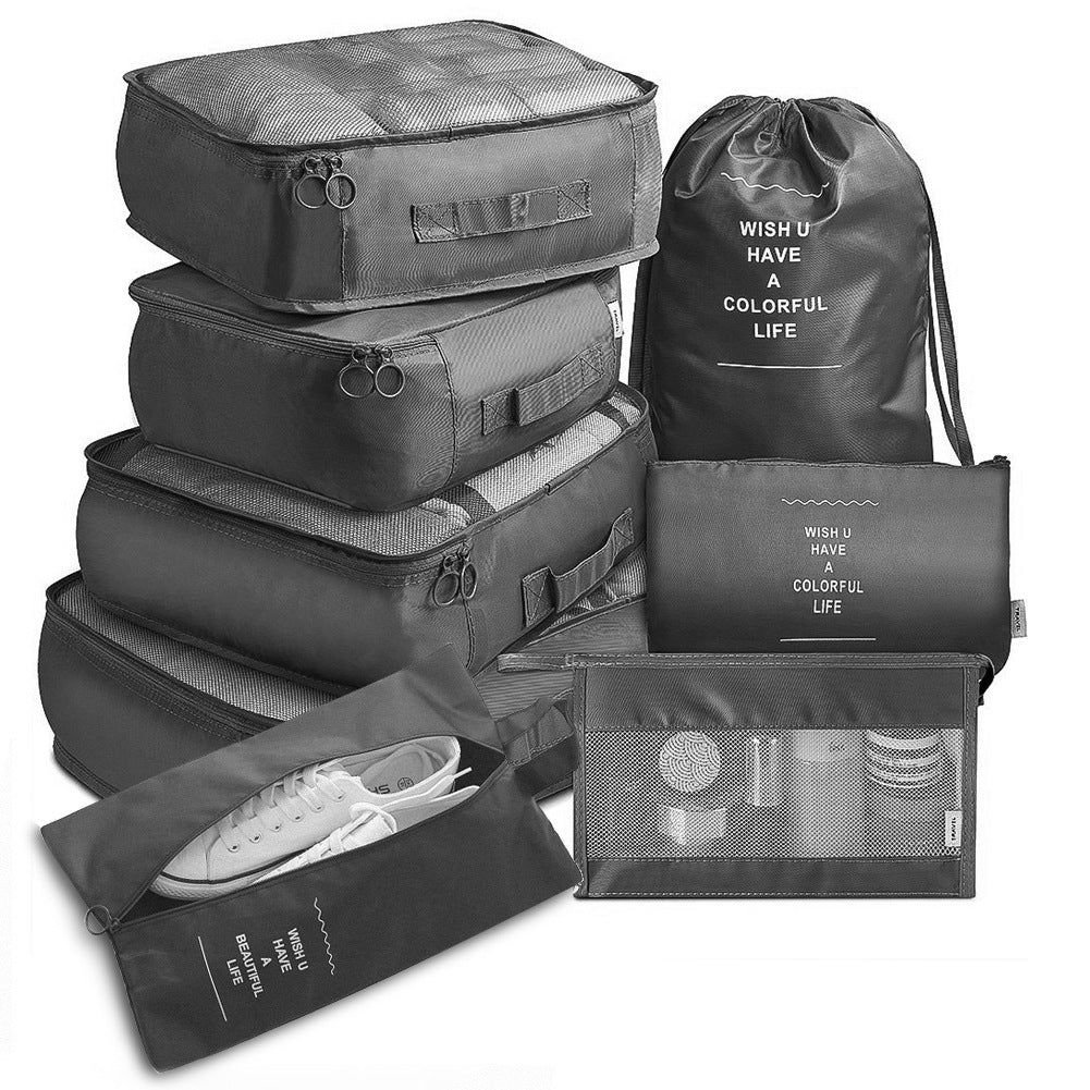 8-piece Set Luggage Divider Bag Travel Storage Clothes Underwear Shoes Organizer Packing Cube Bag - Zalixer